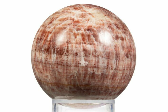 Polished Banded Red Calcite Sphere - China #319452